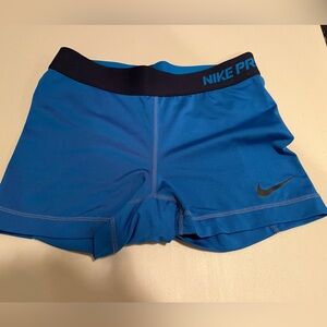 Nike Pro Blue and Black Shorts
